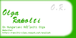 olga rapolti business card